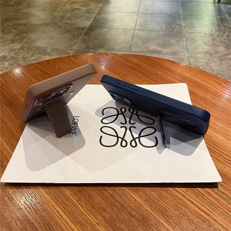 For iPhone 16 Pro Max Luxury Magsafe Magnetic Holder Stand Color Frame Phone Case For iPhone 11 12 13 14 15Plus Protective Cover