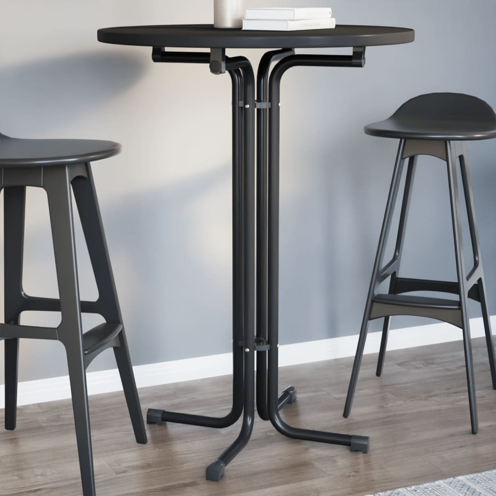 Vidaxl Dining Table, Black, Ø80X110 Cm