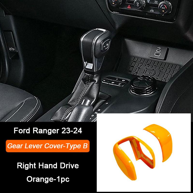 Orange Car Central Gear Shift Panel Rear Air Outlet Frame Door Trim Strip For Ford Ranger Raptor Wildtrak T9   2024 2025
