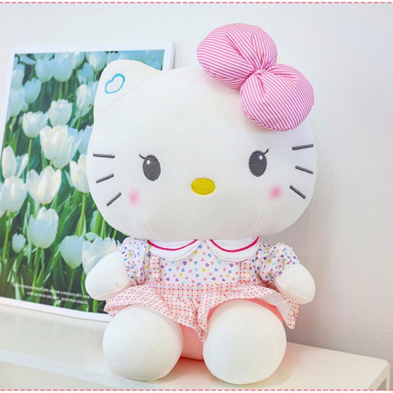Cute Kt Cat Plush Toy Soft Stuffed Animal Doll Wholesale Gift For Birthdays