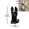 Cat with Knife Embroidered Velcro Patch - Black & White