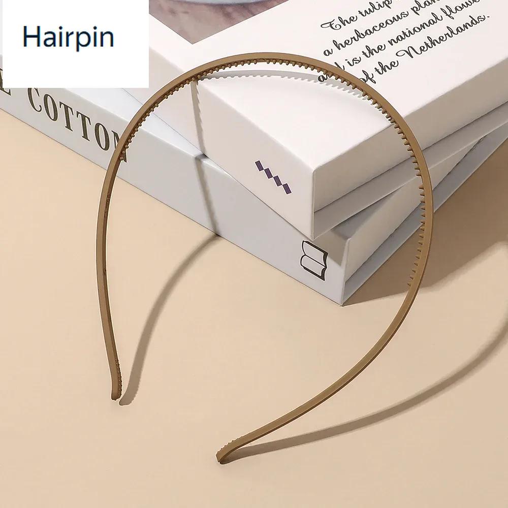 Colorful Matte Plastic Headband Korean Style Anti Slip Teeth Hair Clasp for Women Face Wash Press Hair Comfortable
