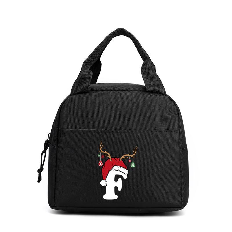 Office worker bento travel bag printed letter pattern tote bag student large lunch box bag tote bag