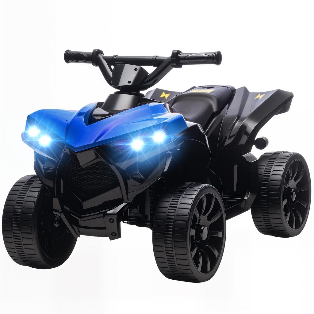 Kids Electric Quad 6V Kids Quad with Forward, Reverse Function, Music, LED Headlights Blue