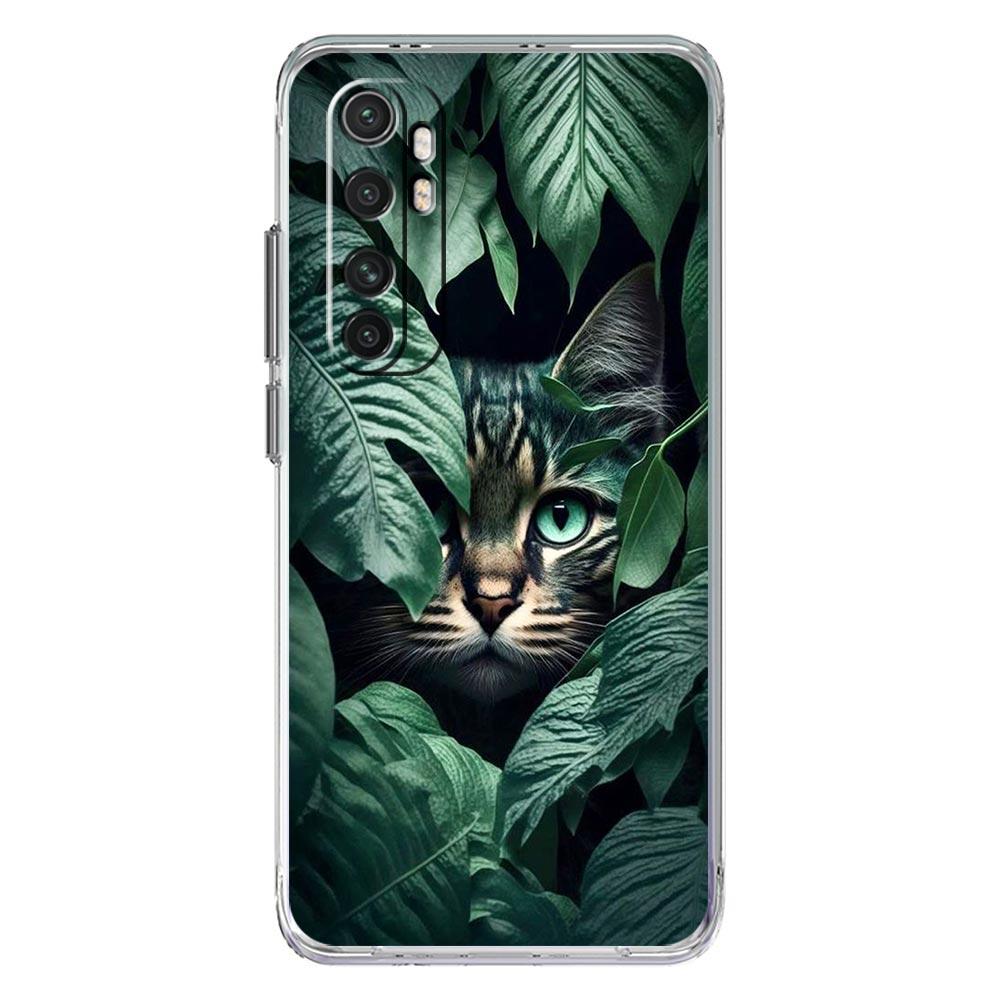 Phone Case For Xiaomi Poco X6 X5 NFC X3 F6 F5 Pro F4 F3 M3 14 13T 12T 12 13 Lite 11 Mi 5G Clear Cover Cute Detection cat