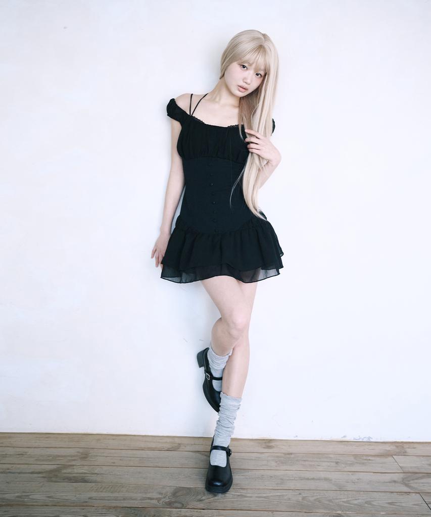 Leijeumiya Nymph Sasha Mini Dress [Black]