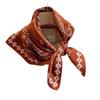 Orange Cashew Flower Cotton and Linen Hair Scarf  Small Square Scarf  Women's Thin Scarf  Linen Headscarf  Versatile Shirt