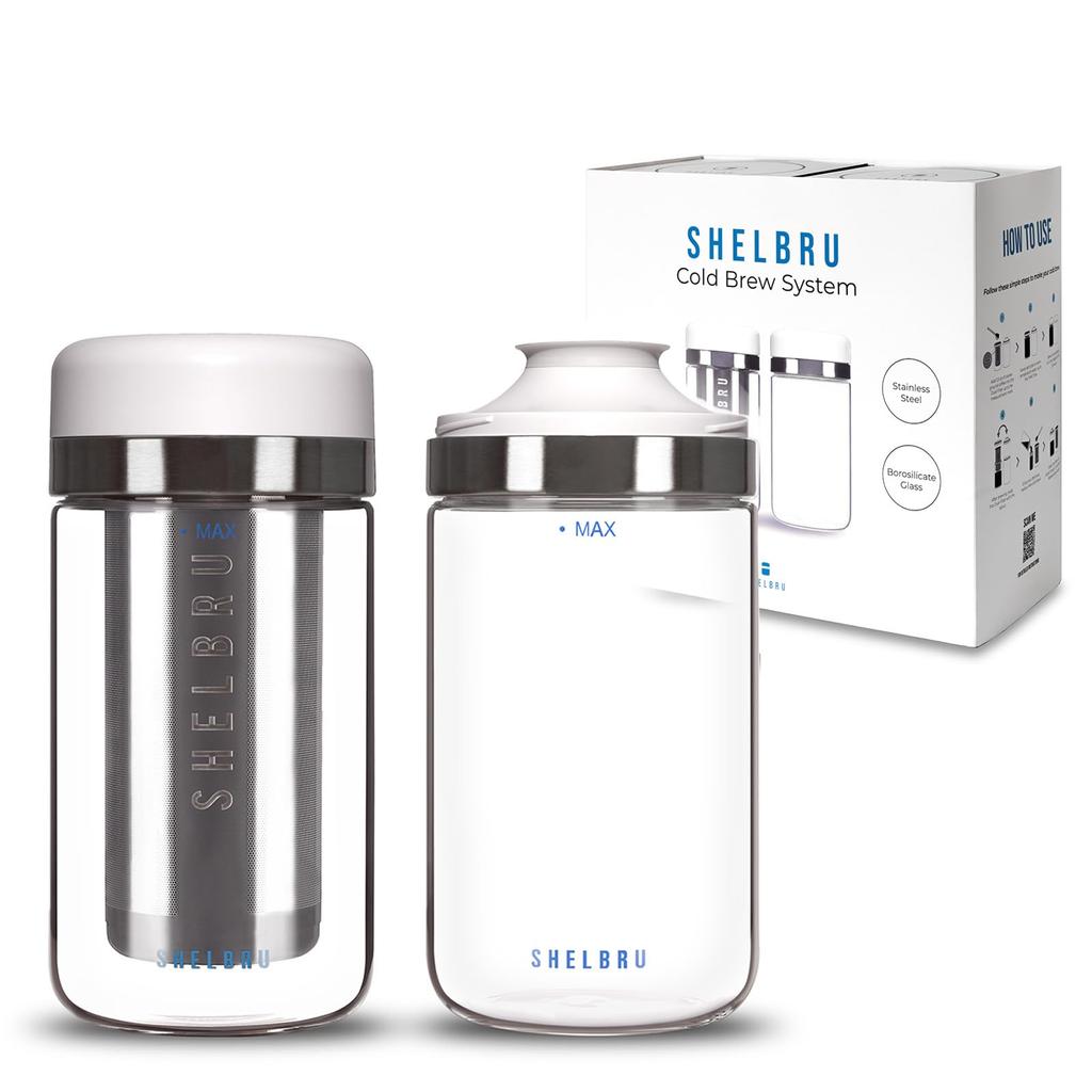 SHELBRU CBS Cold Brew System Cold Brew Coffee Water Dripper Heat Resistant Glass Present Gift Gift Box (Color Type)