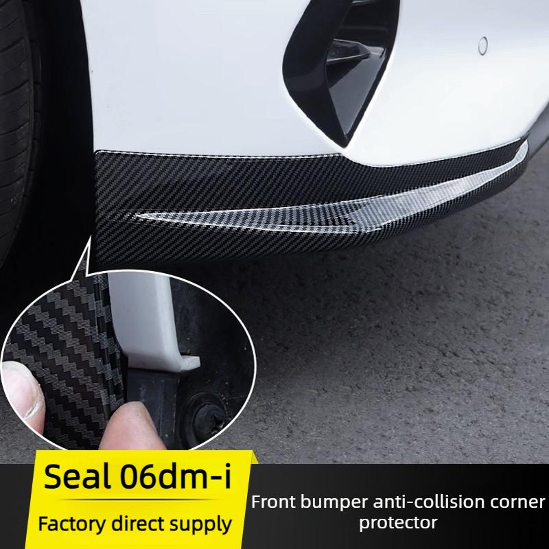 Fit For BYD Seal 06 Dmi Front Lip Front Spoiler Bumper Anti Collision Corner Molding Strip Front Face Modification Parts