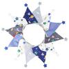 Nordic Star Cotton Triangle Flag Banner for Wedding or Kindergarten Decor