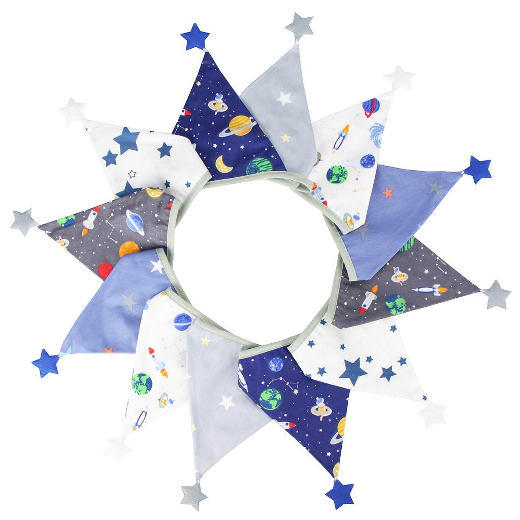 Nordic Star Cotton Triangle Flag Banner for Wedding or Kindergarten Decor