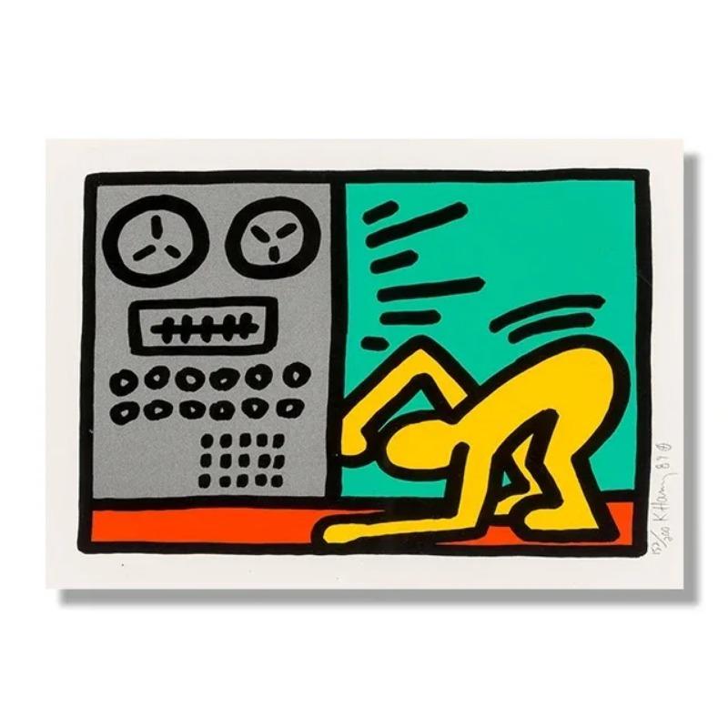 Abstract Keith Artwork Funny Dancer Clown Wall Art Canvas Painting  Nordic Posters and Prints for Living Room Decor  Modern Wall