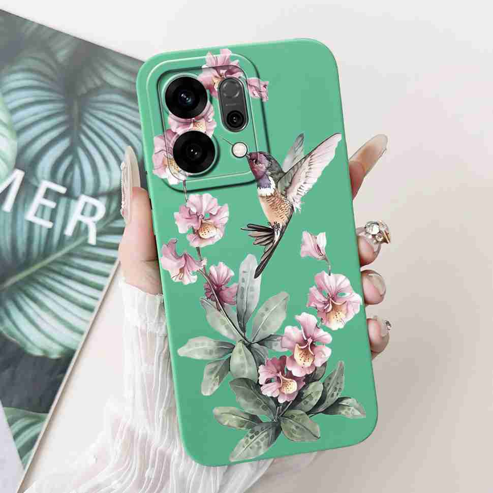 For Oppo Reno14 5G PLA110 Case Cute Rabbit Sunflower Soft Silicon Cover For Oppo Reno 14 CPH2737 6.59" Protective Cases Coque