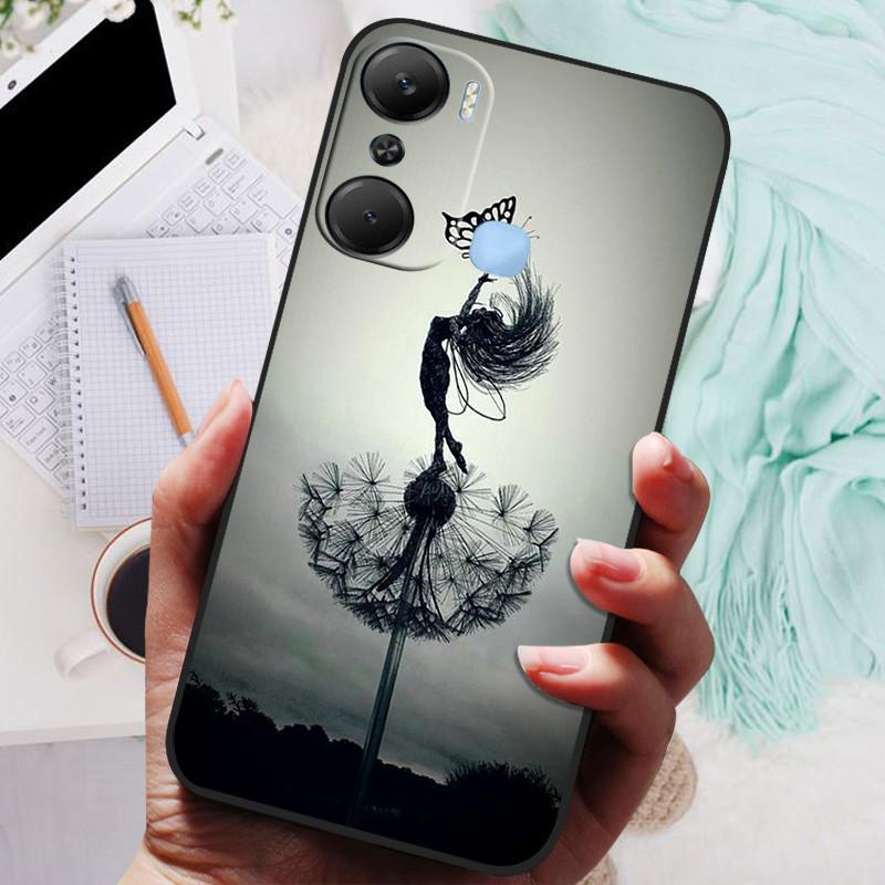For Infinix Hot 12 Pro Case Black Cover Lion Wolf Silicone Soft Back Cases For Infinix Hot 12i Hot12 Pro / Hot 20 5G Case Shell
