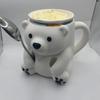 Polar Bear Ice Cream Cup Holder 3D Printed Cute Animal Ices Creams Cooler Container Leak-Proof Ice Pint Holder