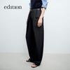 Edition 2025 Spring Gao Yuanyuan Style Wool Blend Wide-Leg Pleated Trousers