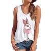 Casual Crew Neck Top Printed Loose Sleeveless Fashion T-Shirts Women’s