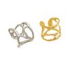 18K Gold-Plated Titanium Stainless Steel Open Ring for Women