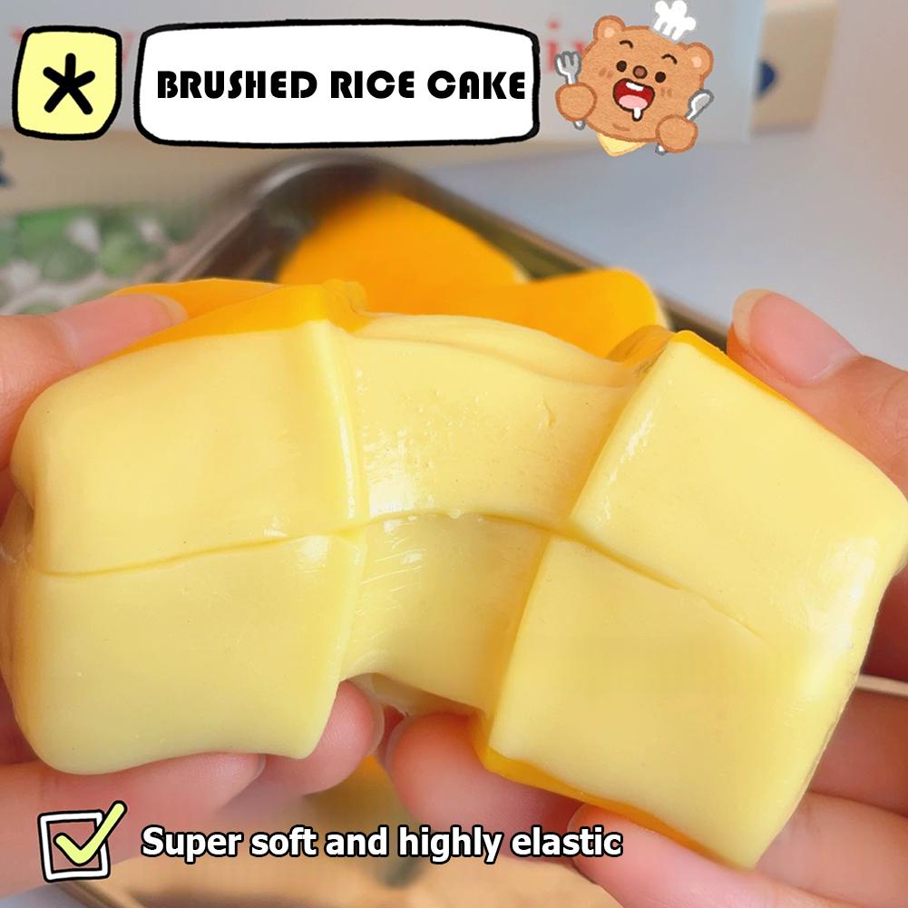 Funny Simulation Stretchy Rice Cake Toy Silicone Pinching Toys Soft Stress Relief Slow Rising Sensory Fidget Toys Gifts For Kids