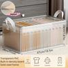 M-1 Pc Transparent PVC Solid Steel Frame Storage Box,waterproof,underwear Storage Basket,suitable for Home and Dormitory Use