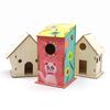 DIY Wood Birdhouse Kit Unfinished Log Home Craft Project with Safe Paint Wooden Crafts Boys And Girls Graffiti Bird Nest for Kids