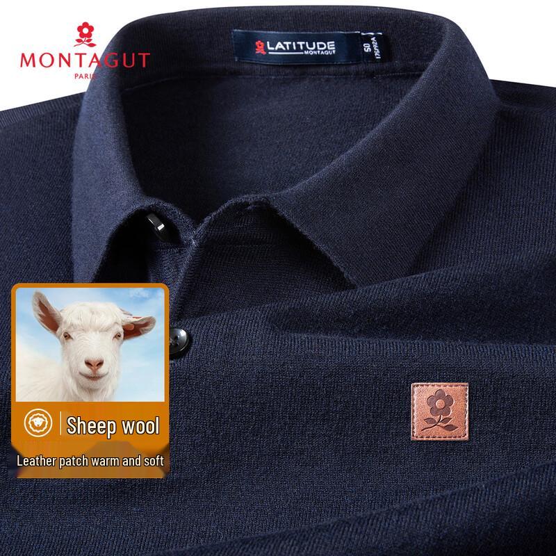 

MONTAGUT Men s Merino Wool Blend Versatile Knit Sweater 52