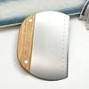 Wood-Handled Dough Scraper Board with Scale - Stainless Steel Flour and Dough Cutter