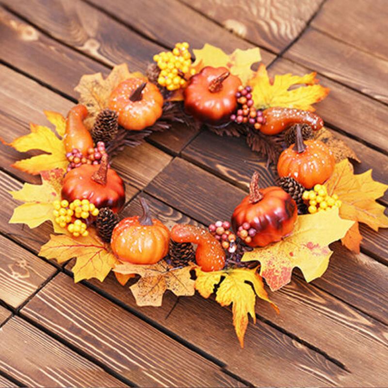 Halloween Ahornblattkranz Türdeko Hängeanhänger Simulationsgirlande