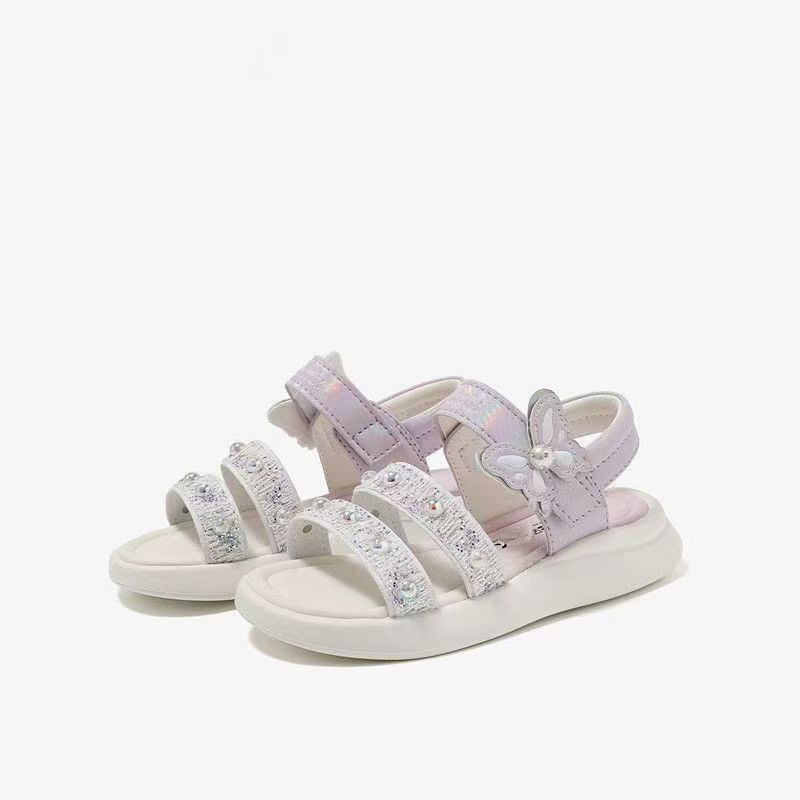 Summer Girls Bowknot Princess Sandals Fashionable Casual Sports Baby Shoes Versatile Comfortable Walking Footwear 26