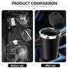 Car Center Console Garbage Bin Storage Trash Can Cup Holder For Volvo S60 S80 S90 C30 XC40 XC60 XC70 XC90 V40 V60 V90 T6 JG0