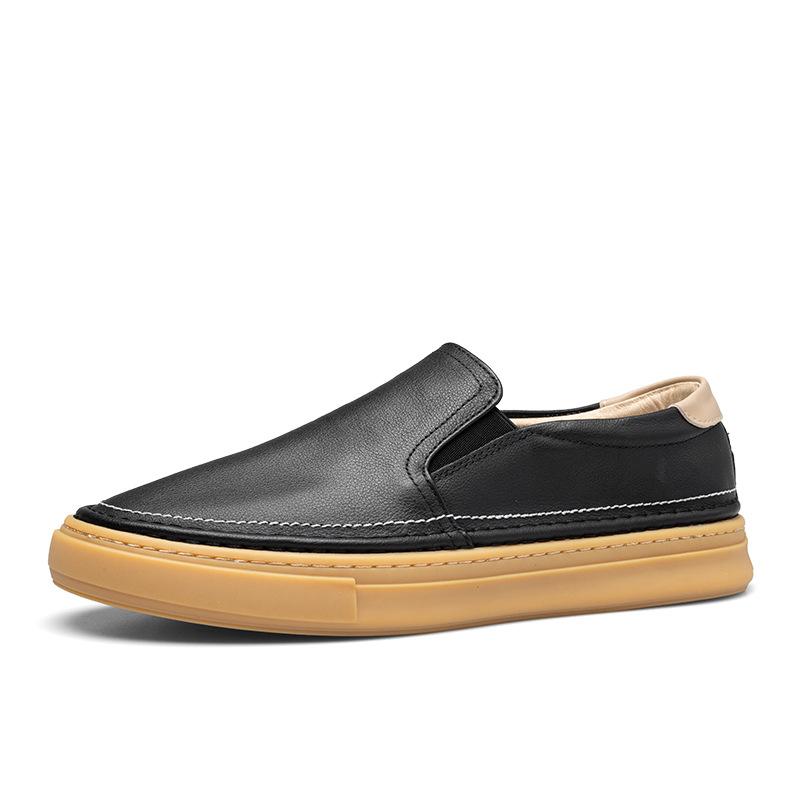 European Station Men's Shoes Fashion Summer New Big-name Leather Casual Shoes Men's One-pedal Lazy Shoes Men's Loafers Men's