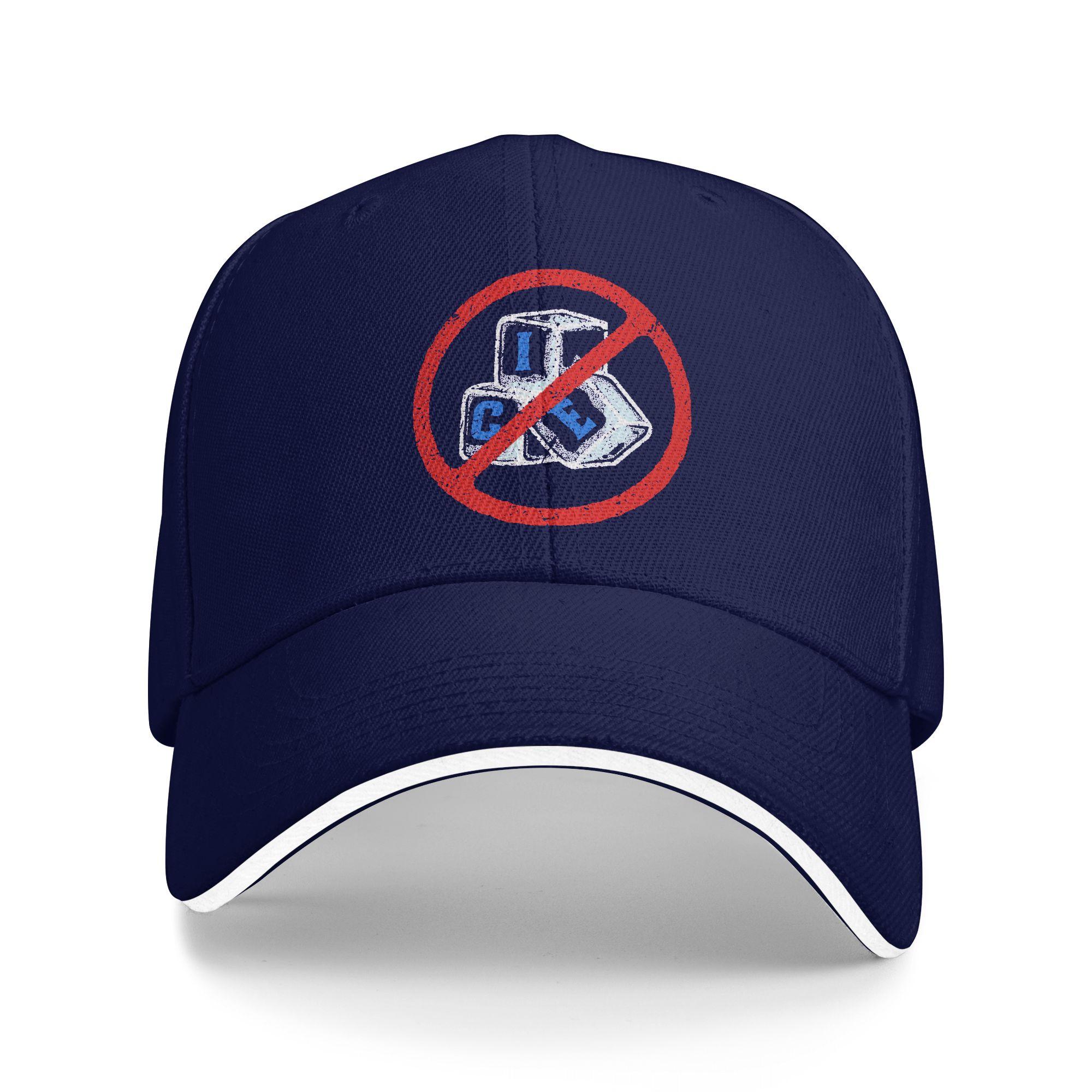 

Summer Anti Ice Abolish Ice Baseball Cap Kpop Rock Street Style Custom Logo Sun Trucker Hat Men Women Sun-Proof Baseball Caps As Picture темно-синього кольору