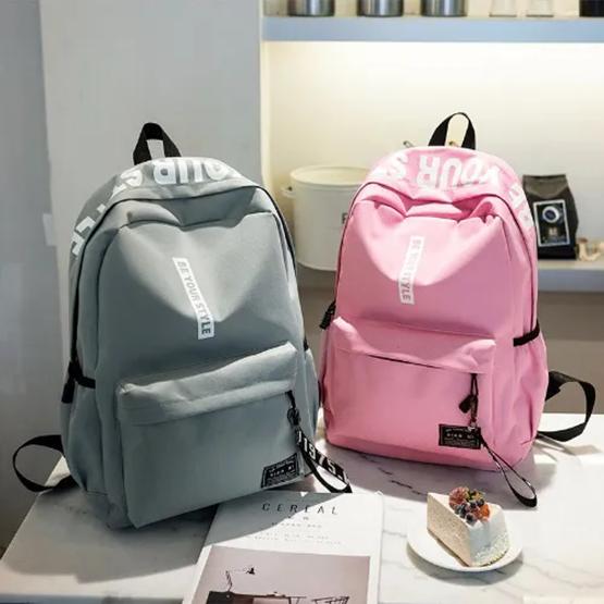 WTEMPO Lightweight Large Capacity Outdoor Shopping Sports Backpack Fitness Leisure Backpack Couple Travle Shopping PU Soft Zipper Backpacks