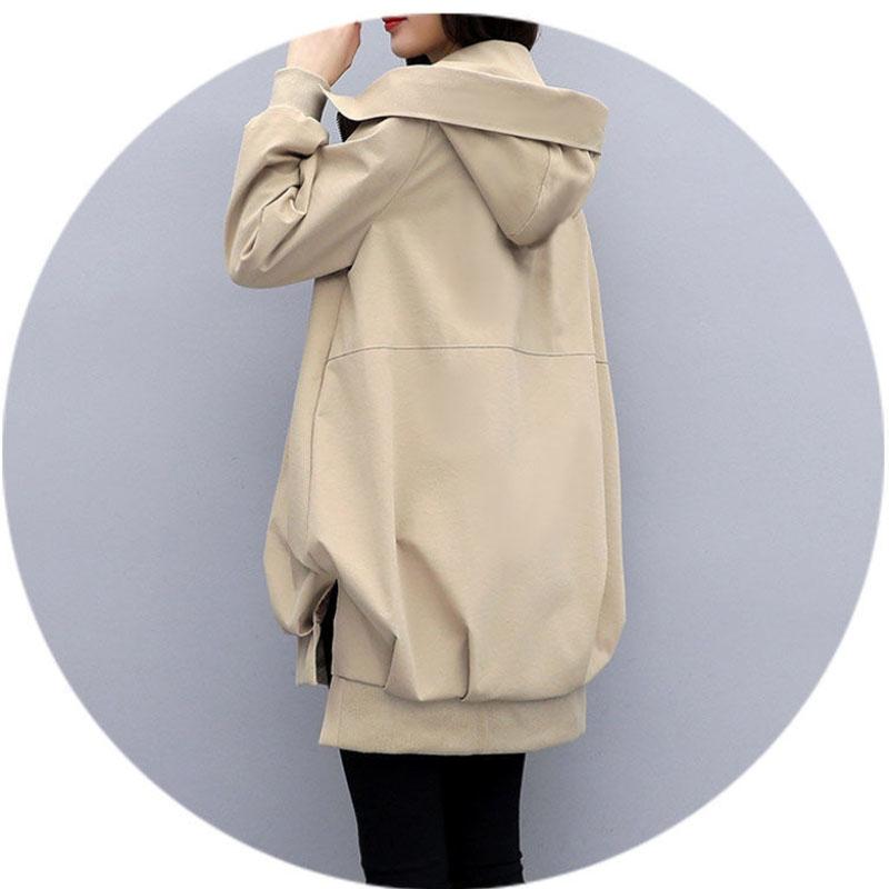 Printemps femmes coupe-vent Boutique veste à capuche manteau décontracté doux et confortable haut Long