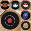 1 Stück Luxus Vinyl Schallplatte Ideen Muster Runder Teppich, Rutschfeste Fußmatte für Wohnzimmer, Schlafzimmer, Badezimmer, Ferienhaus Dekoration