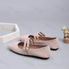Fashion Large Size Women's Mary Jane Shoes Square Toe Soft Sole Fashion Buckle Strap Flats Lightweight Comfortable Non Slip Casual Shoes