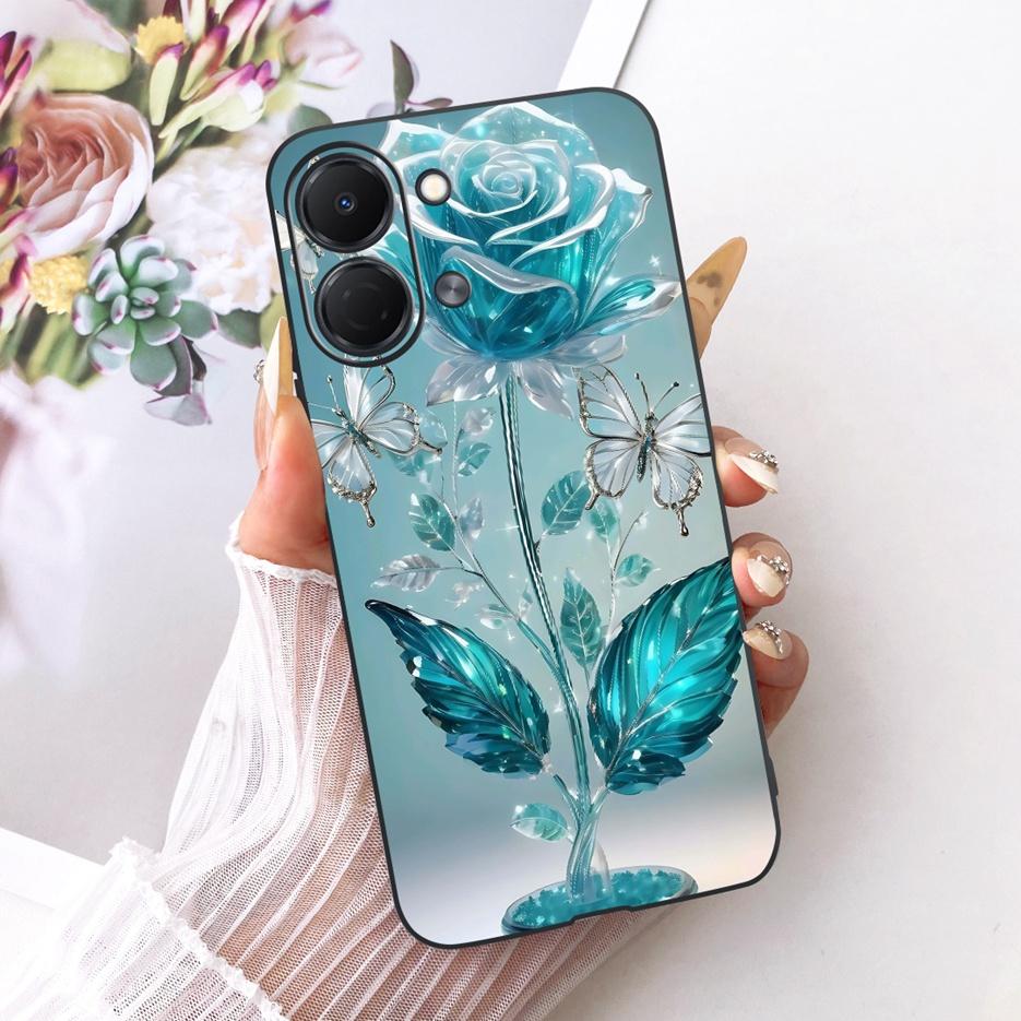 For Tecno Spark GO 3 5G Case KN3 Colorful Flowers Luxury Painted Cover Soft TPU Phone Case For Tecno Spark GO 3 SparkGo 3 Fundas