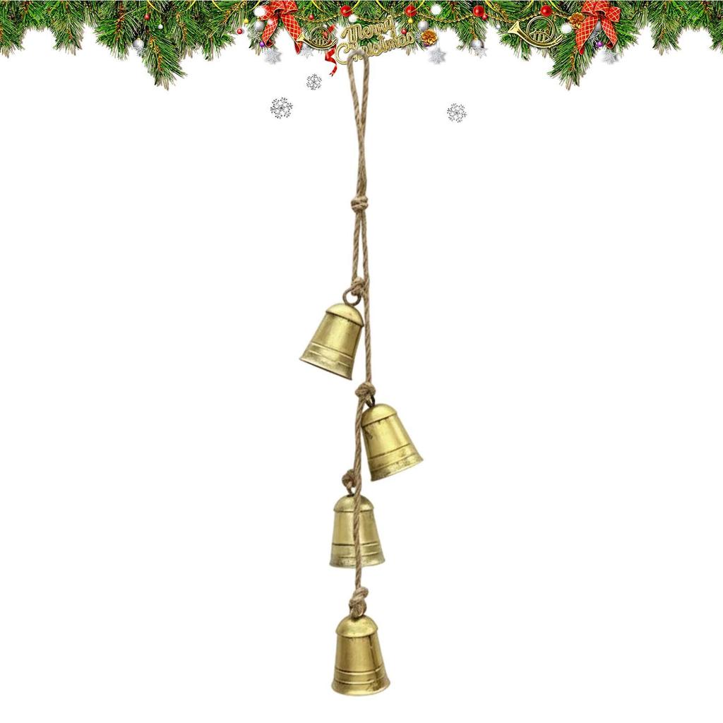 Christmas Bells For Door Seasonal Porch Decoration Vintage Cow Bell Ornaments For Home Decorators Festival Planners Front Door