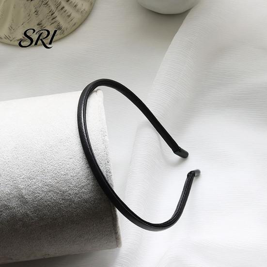Curved Headband Anti-Slip Plastic Thin Hair Hoop with Design Basic Style Stable Fit No Pressure Makeup Accessory Low Saturation Color