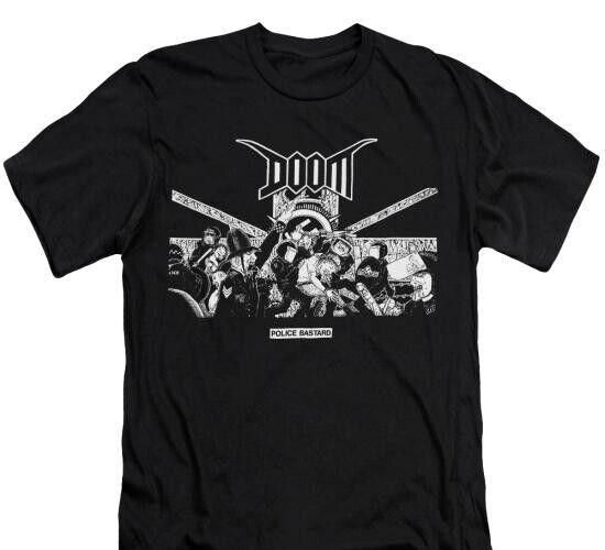 Doom T-Shirt Police Basta**, Music Band Indie Rock Punk Gothic Unisex Tee