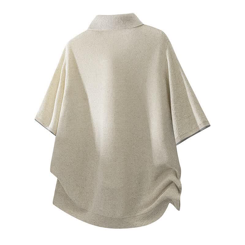 MMOPTOP Men's Linen Blend Knit Polo Shirt