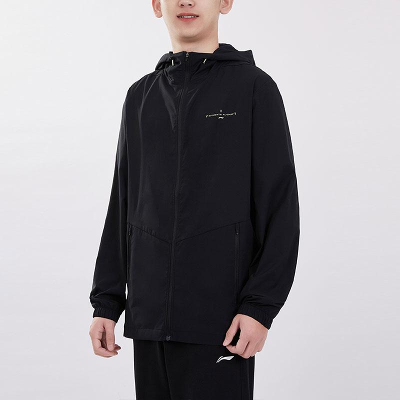 Li-Ning Windproof Minimalist Outdoor Fitness Jacket Men Jacket Black AFDT945-1