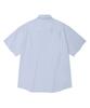 WACKY WILLY Wappen Oxford Short Sleeve Shirt Blue