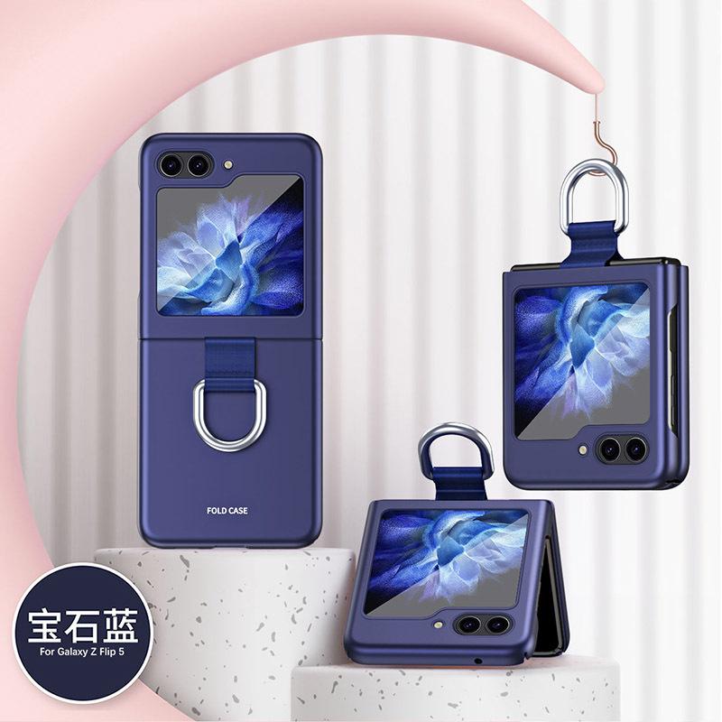 Applicable to Samsung Z Flip1/1 mobile phone case folding screen skin matte ring integrated flip1/1/1 protective case