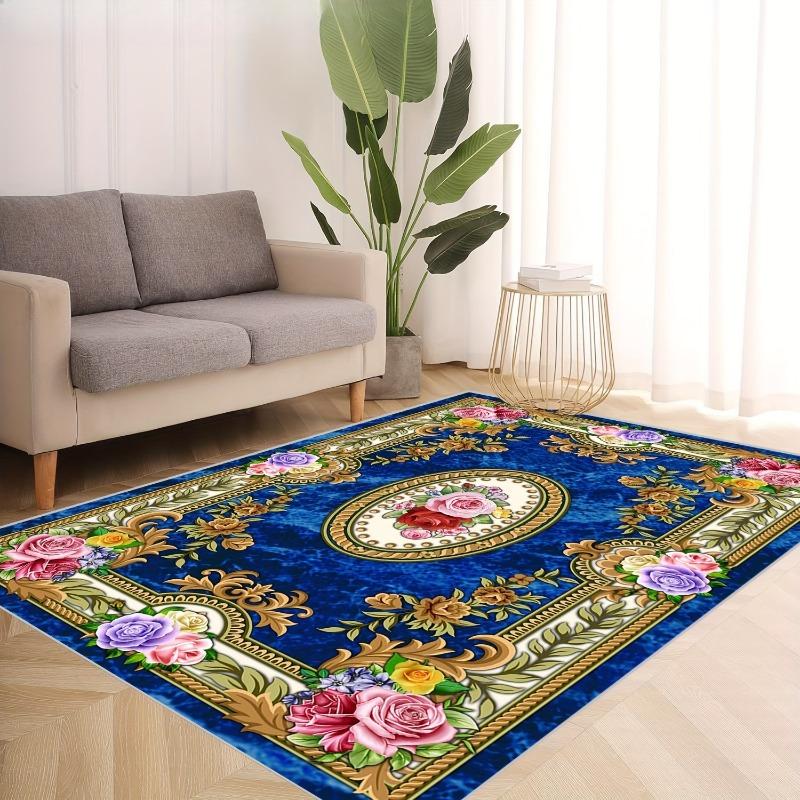 Luxurious Carpet for Office Coffee Shop Kitchen Vintage Flannel Rug Featuring A Rustic Style A Living Room Bedroom Decoration