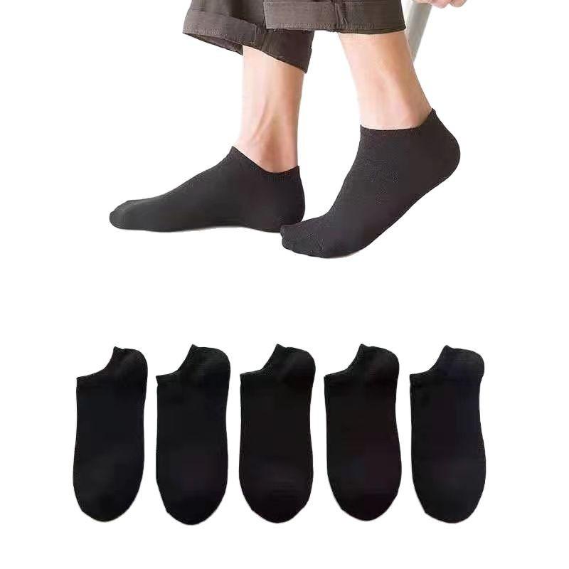 Men's Summer Thin Pure Color Sports Deodorant Sweat Absorption Breathable Low Help Shallow Mouth Socks