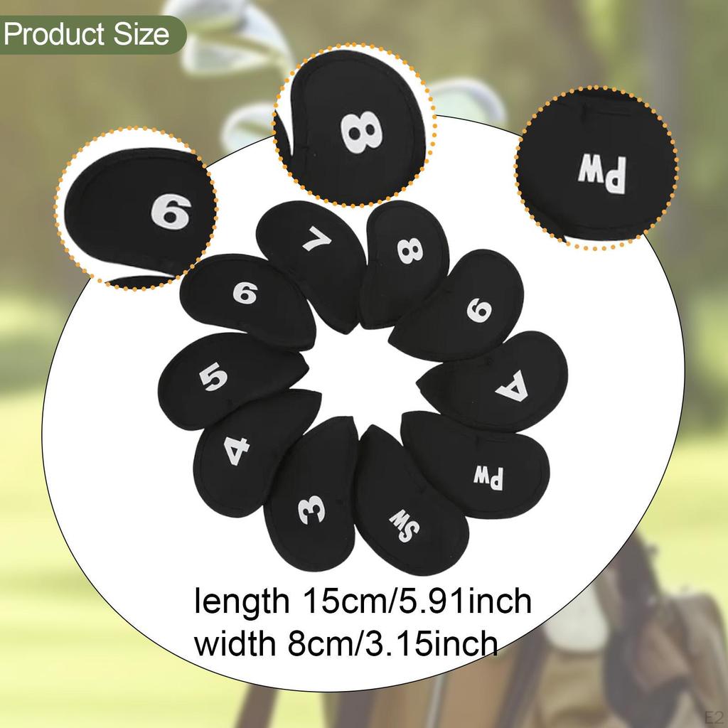 10 Neoprene Covers for Golf Club Heads, Universal Fit