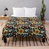Retro Vinyl Records Throw Blanket
