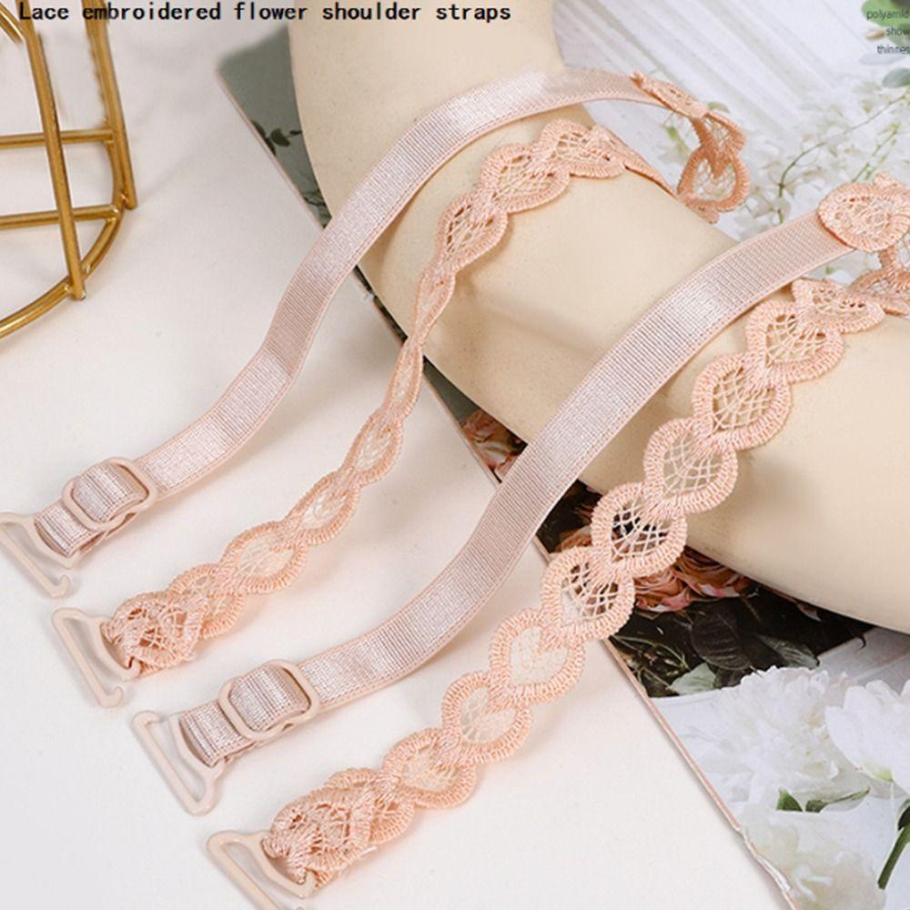 New Removable Heart Bra Straps Lace Anti-slip Heart Shoulder Belts Elastic Decorative Shoulder Straps