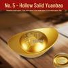 Solid Brass Sand Gold Yuanbao Ornament for Home or Shop Decor